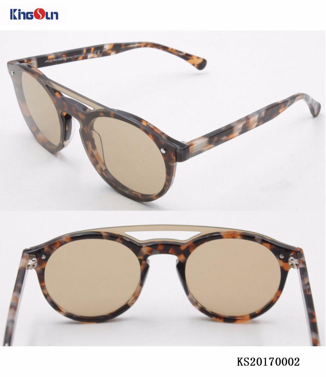 New Material Thin Acetate Sunglasses with One Piece PC Lens (KS000&⪞ apdot;)