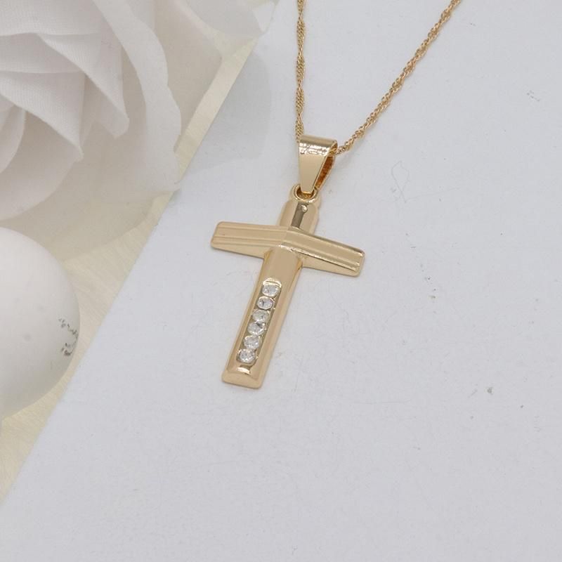 Wholesale 18K Gold Cross Pendant Fashion Jewelry Necklace