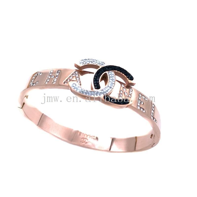 Gold CZ Blend Paved Iced Women′s Bracelet Rose Gold Silver Women′s Luxury Bracelet