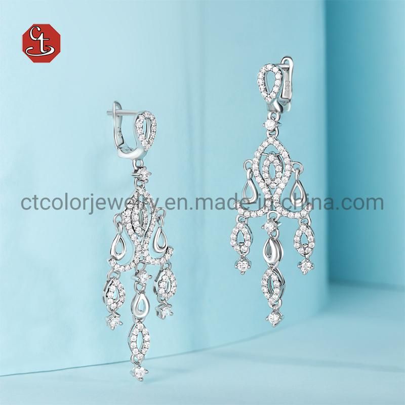 Wholesale 925 Sterling Silver Creative Design Fashion Jewelry Cubic Zircon Earring