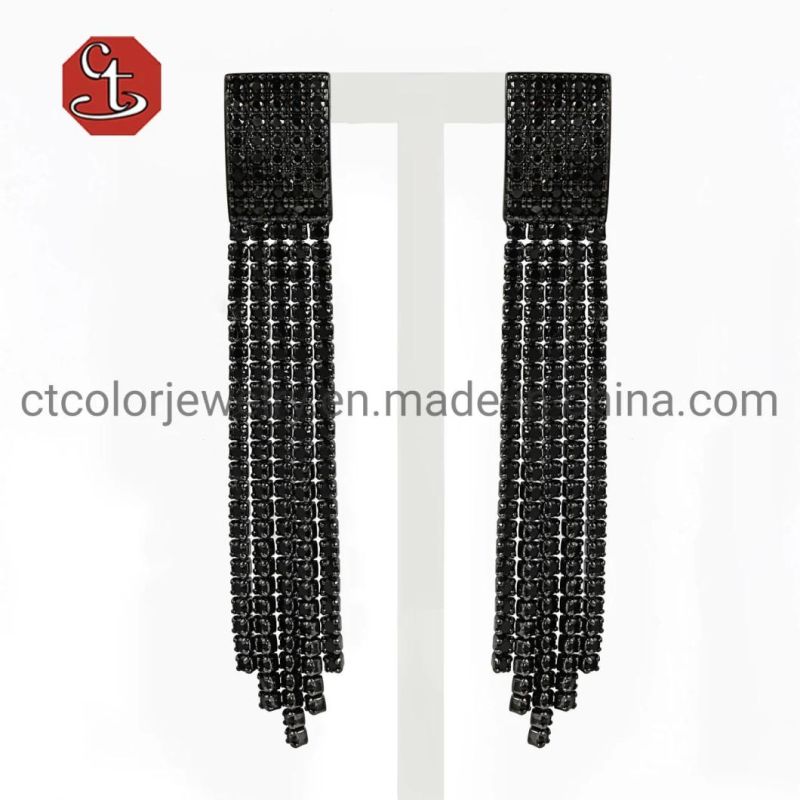 Fashion Jewelry 925 Silver Tassel Earrings for Women