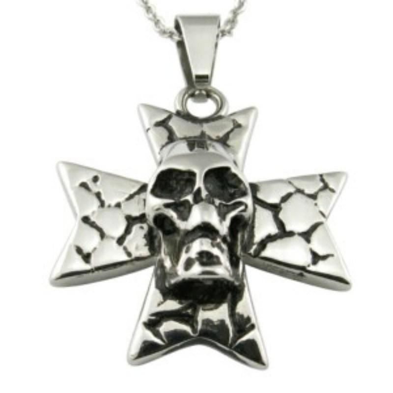 Unisex Skull Antique Silver Pendant