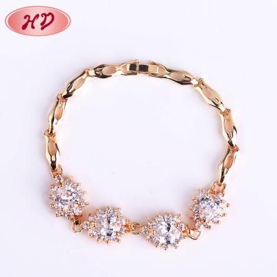 Fashion 14K 18K Gold Plated Lether Charm Bracelet with Chain for Man Women Bangle Bracelet Jewelry