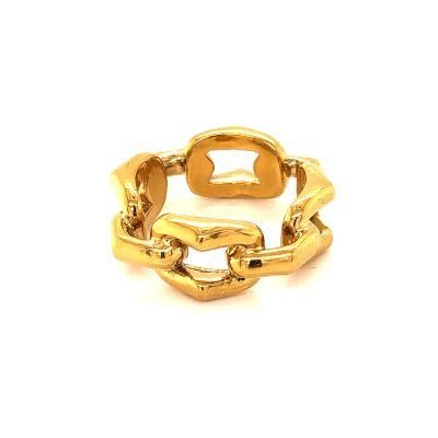 Chunky Gold Plated Link Chain Ring