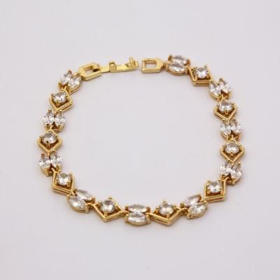 New Designs Charm Crystal Imitation Jewelry 18K Gold Plated Bracelet