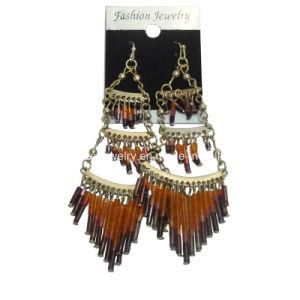 Jewelry Gold Alloy Plated Drop Earrings for Women Accessory