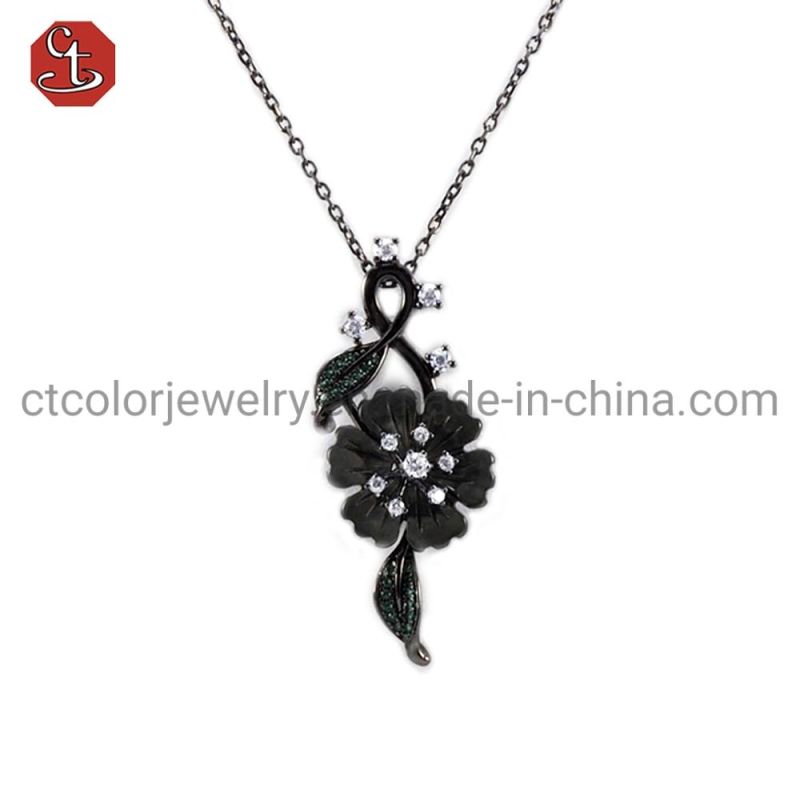 OEM Fashion Jewelry 925 Sterling Silver Necklace Silver Pendant Jewelry Chain Necklace for Women
