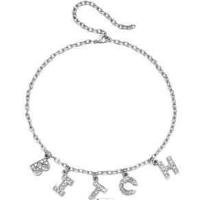 Alphabet Bitch Pendant Good Quality Wholesale New Trend Silver Color Chains Silver / Gold Link Chain Necklaces Stainless Steel