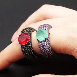 Factory Wholesale Sterling Silver or Brass Fashion Fine Jewelry Different Colored Rings for Women.
