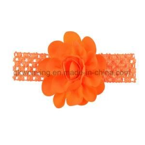 Girls Chiffon Flower Hair Bow with Elastic Band Baby Headband
