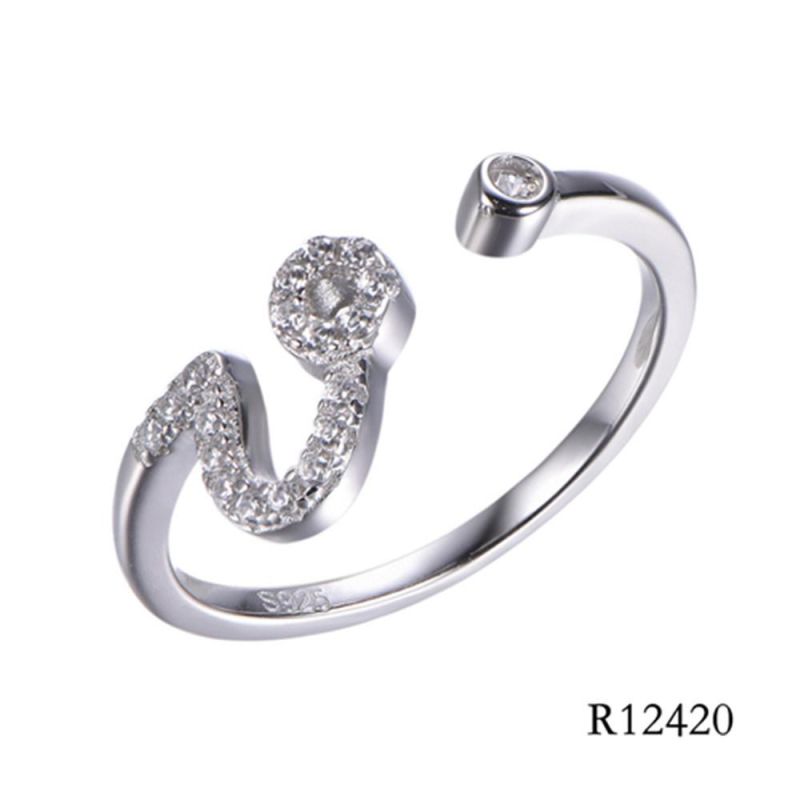New Design 925 Sterling Silver with CZ Simple Ring