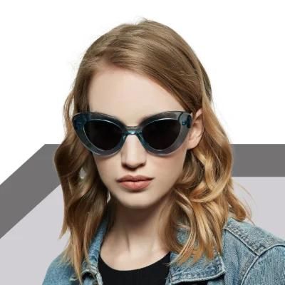 Thick Cat Eyeshape Polarized Acetate Sunglass for Women UV400
