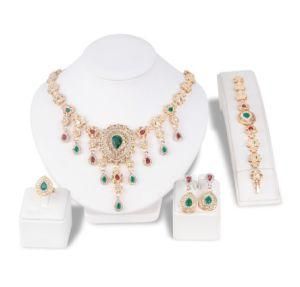 Ethnic Traditional Wedding Festive Wear Luxury Floral Enamel Necklace Set Indian Bollywood Fashion Jewelry for Women Girls