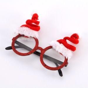 Wholesale Christmas Decoration2018 Party Glasses Novelty Santa Claus Hat Glitter Party Glasses