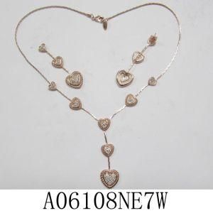 Korean Style Rose Golden Jewelry Set (MIA06108E7W)