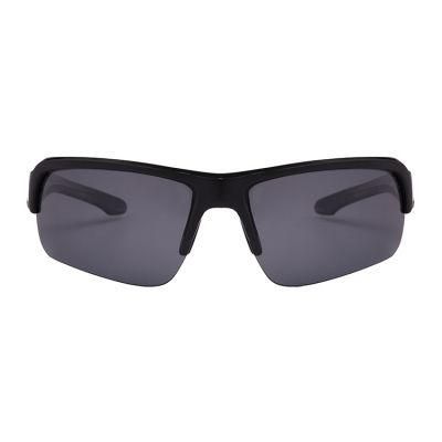 Latest Fashion Black Half-Frame Sport Sunglasses for Men