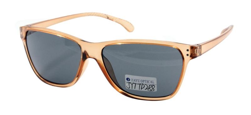 CE UV400 Custom Popular Solid Color Transparent Frame Plastic Sunglasses