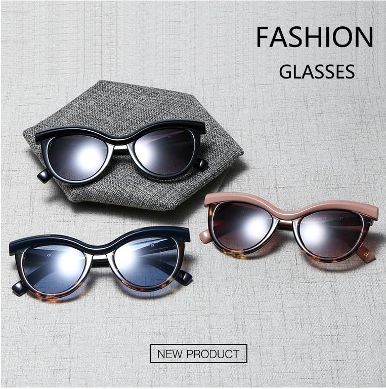 European and American Trend Ladies Frame Fashion Cat Eye Sunglasses