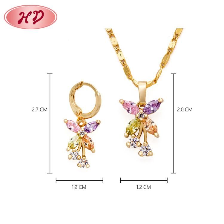 Imitation Fashion Jewellery CZ Crystal Jewelry Set