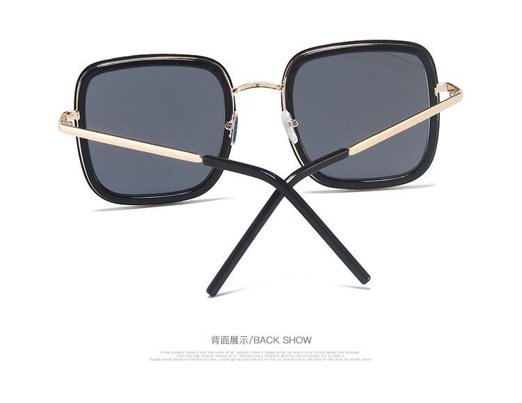 Sunglasses for New Fashion Square Sunglasses Big Frame Orange Pink Retro Sunglasses Female Personality Hong Kong Style Small Face Glasses