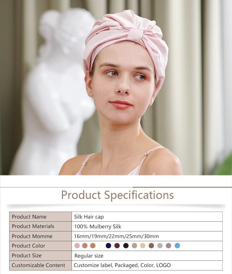 Factory Price 100% Mulberry Silk Hair Cap Made of Silk