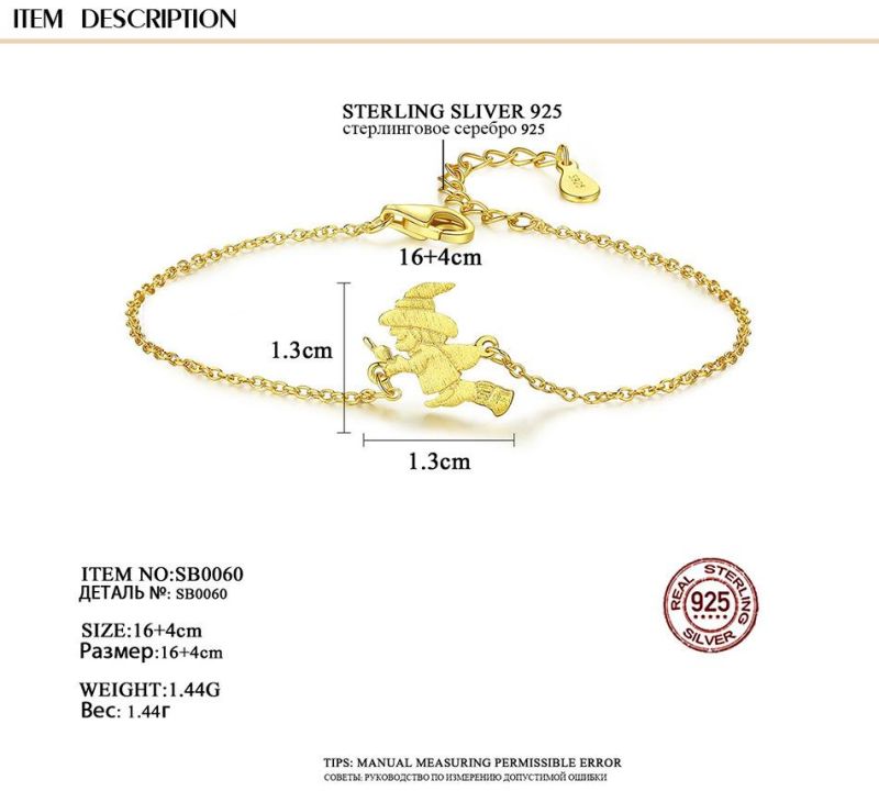 Premium Gold Plated Witch Adjustable Bracelet for Women