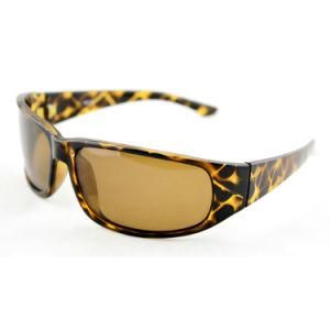 Leopard Print Polarized Fashion Sports Sunglasses for Women (91001)