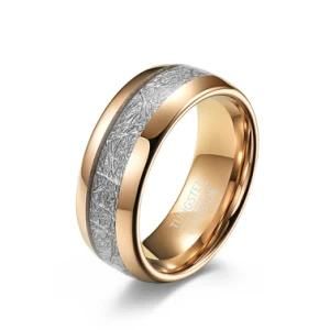 2022 Custom Love Ring Inner Outer Arc Inlaid Ice Wire Tungsten Ring