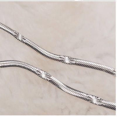 Fashion Jewelry Stainless Steel Twisted Push Embossed Chain
