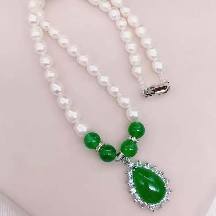 Fashion Jewelry Set Pendant Women Pure Freshwater Pearl Necklace