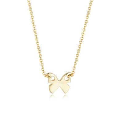 Designer Jewelry Custom Mini Gold Butterfly 925 Sterling Silver Necklace