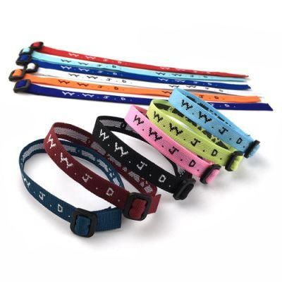 Adjustable Length Woven Wristband Custom Jacquard Wwjd Bracelet