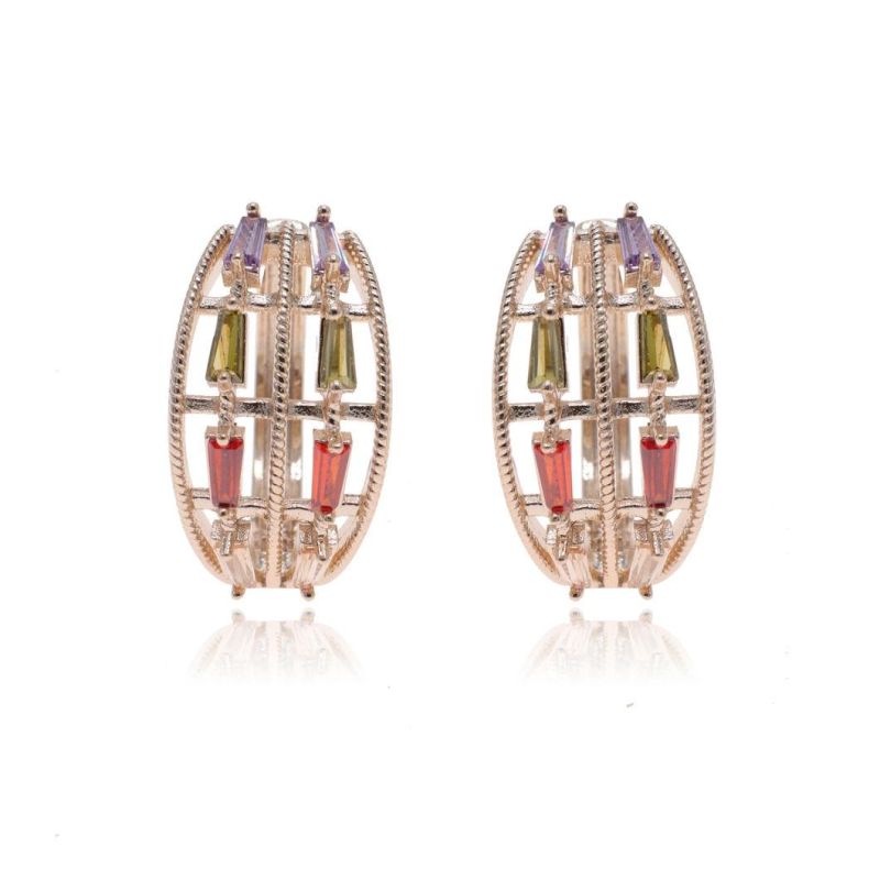 Cubic Zirconia Fashion Feminine Glamour Earrings