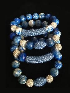 Fashion Gemstone Beads Bracelet Jewelry, Stone Beads Bracelet Jewelry, Hot Pave Bar Beads Bracelet Jewelry (3289)