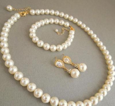 Wedding Pearl Necklace Jewelry, Bridal Pearl Necklace Jewelry, Bridesmaid Jewelry