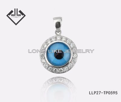 925 Sterling Silver Jewelry Greek Eye Evil Eye Pendant