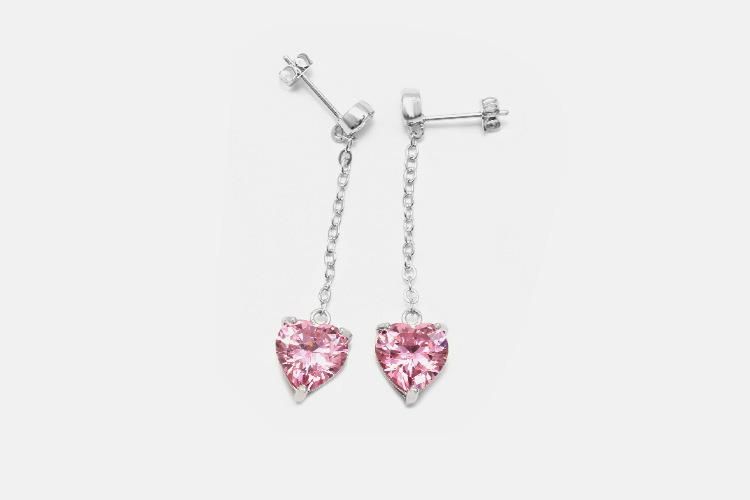 Temperament Earrings Female Gold-Plated Earrings Wholesale Heart-Shaped Earrings