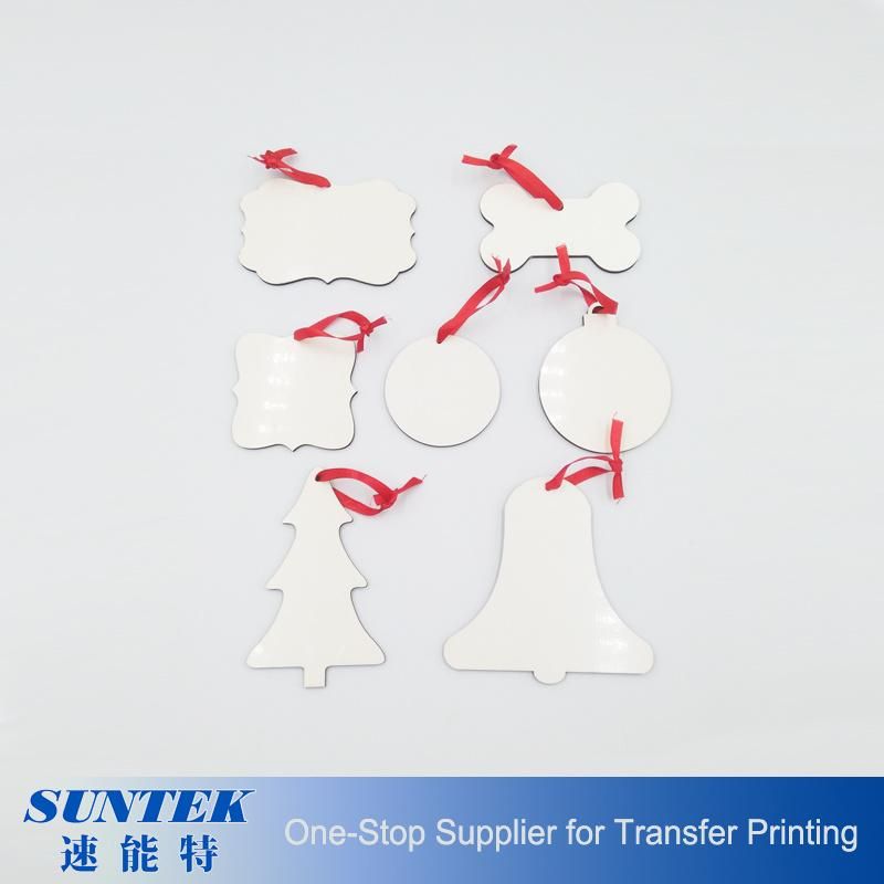 Bell Shape-Both Sides Printable MDF Christmas Ornaments