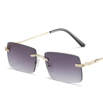 Sunglasses New European and American Personality Square Small Frame Sunglasses for Men and Women Retro Borderless Marine Sunglasses