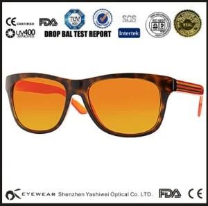 Handmade CE Stand Acetate Sunglasses Glitter Epoxy
