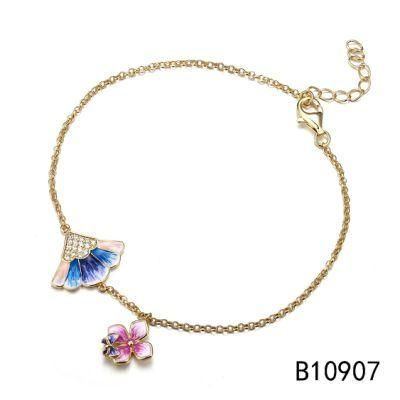 New Arrival 925 Silver Sterling Enamel Bracelet