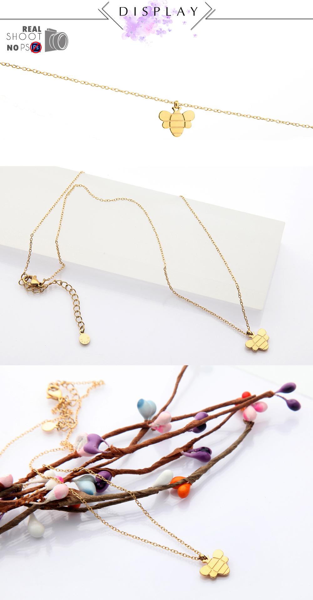Wholesale Trendy Beauty Jewelry Custom Bee Cuban Chain Necklace