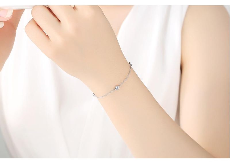 Fashion Jewelry Popular Style Silver Bracelet with Cubic Zircon