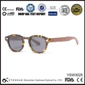 Yellow Tortoise Acetate Moscots Style Sunglass, Wood Temple Eyewear Sunglass