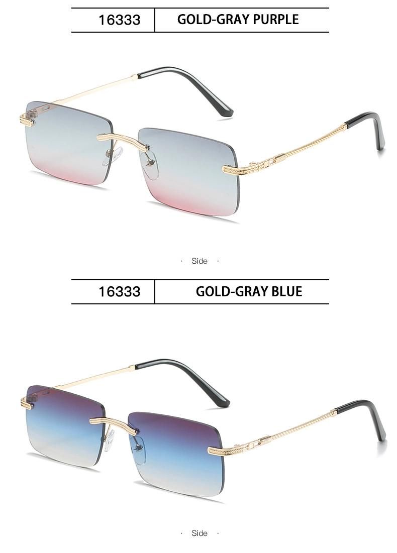Sunglasses New European and American Personality Square Small Frame Sunglasses for Men and Women Retro Borderless Marine Sunglasses