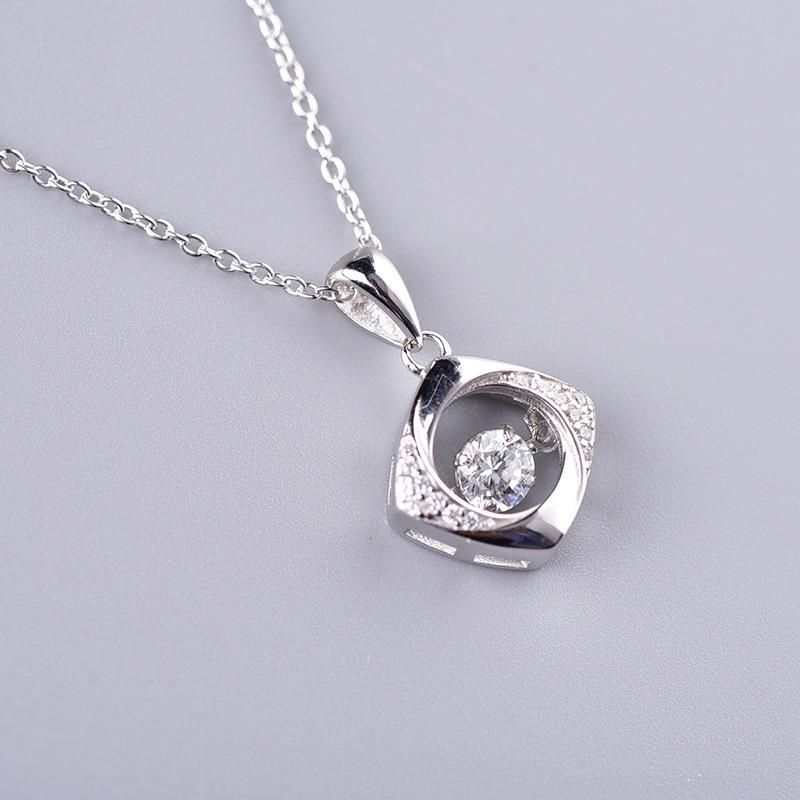 Beating Heart Clavicle Chain for Women Jewelry Square Necklace