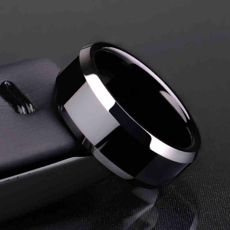 Vintage Fashion Accessories Titanium Black Men Rings Fashion Jewelry