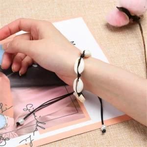 Handmade Adjustable Beach Jewelry Natural Shell Charm Rope Bracelet