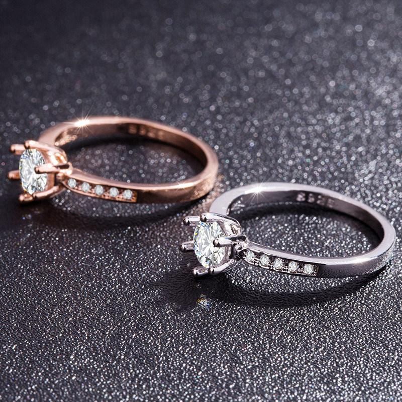 High Quality Zircon Engagement Rings Women Fashion Jewelry Wedding Ring