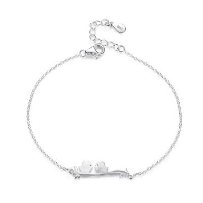 925 Silver Fine Quality Hotsales Girl Double Bird Bracelet